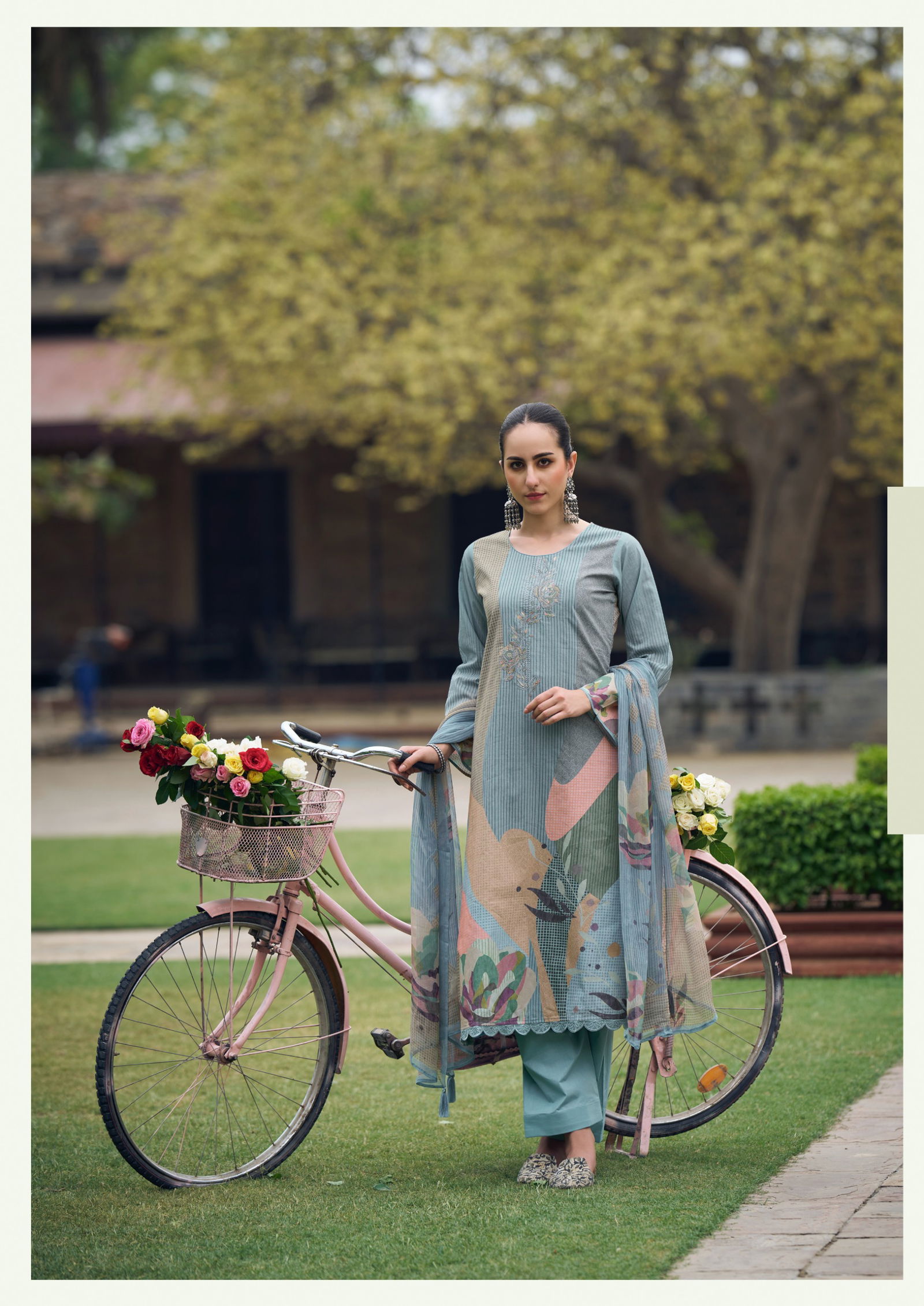 Maritza By Prm Fancy Work Printed Lawn Cotton Dress Material Wholesale Market In Surat